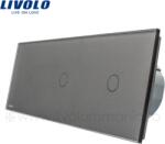 LIVOLO Intrerupator simplu+simplu+simplu, generatia noua Gri (VL-C703-15)