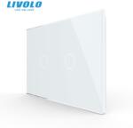 LIVOLO Panou dublu de sticla, standard italian, 3M Alb (VL-P902-3W)