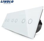 LIVOLO Intrerupator dublu+dublu+dublu, generatia noua Alb (VL-C706-11)