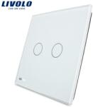 LIVOLO Panou Intrerupator dublu Alb (VL-P702-2W)