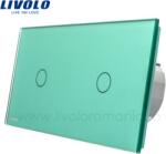 LIVOLO Intrerupator simplu+simplu, dimabil, generatia noua Verde (VL-C701D/VL-C701D-18)