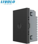 LIVOLO Modul intrerupator simplu tactil, standard italian, 3M Negru (VL-FC1-3BP)