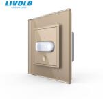 LIVOLO Intrerupator cu senzor de prezenta / miscare PIR Auriu (VL-C7-FCU-P7E-2AP)