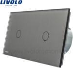 LIVOLO Intrerupator simplu+simplu, generatia noua Gri (VL-C701/VL-C701-15)