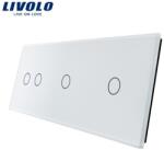 LIVOLO Panou Intrerupator dublu + simplu + simplu Alb (VL-P702/01/01-6W)