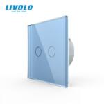 LIVOLO Intrerupator dublu, cap scara/ cruce Albastru (VL-C702S-19)