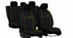 Hyundai Elantra (I, II) Univerzális Üléshuzat Eco Line Eco bőr fekete színben sárga varrással (ELISAR-HYUElan)