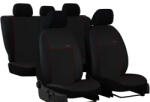 Honda Civic (V, VI, VII) Univerzális Üléshuzat Eco Line Eco bőr fekete színben bordó varrással (ELIBOR-HONCivi)