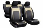 Seat Leon (II, III) Univerzális Üléshuzat DESIGN Eco bőr fekete bézs színben (DBBEZS-SEALeon)