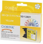 Orink Brother LC12/LC1240/LC1280XL tintapatron yellow ORINK - iroszer24