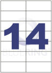 Bluering Etikett címke, 105x42, 4mm, 100 lap, 14 címke/lap Bluering® (BRET119) - iroszer24