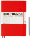 Leuchtturm Notesz A4, négyzetrácsos master slim Leuchtturm piros (340936)