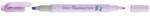 Pentel Szövegkiemelő kétvégű 1/3, 5mm, vágott és kúphegyű, Pentel pasztell lila (SLW11P-VE)