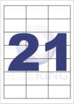 BLUERING Etikett címke, 63, 5x38, 1mm, 100 lap, 21 címke/lap Bluering® (BRET125) - iroszer24