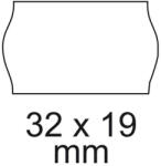  Árazószalag 32x19mm, stancolt 10 tekercs/csomag, fehér (ARAZ3219STA) - iroszer24