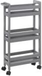 5five Simple Smart Raft universal Vaduz, MDF, gri, cu roti, 40 x 15 x H 75 cm Raft
