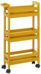 5five Simple Smart Raft universal Vaduz, MDF, galben, cu roti, 40 x 15 x H 75 cm Raft