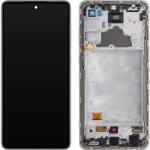 Samsung Piese si componente Display - Touchscreen Samsung Galaxy A72 4G A725 / Samsung Galaxy A72 5G A726, Cu Rama, Alb, Service Pack GH82-25460D (GH82-25849D)
