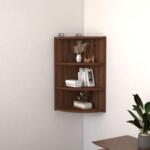 vidaXL Raft colțar perete, stejar maro, 30x31, 5x60 cm, lemn prelucrat (339542) Raft