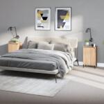 vidaXL Noptiere, 2 buc. , stejar sonoma, 40x35x70 cm, lemn prelucrat (819651)