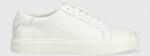 Calvin Klein sneakers din piele LOW TOP LACE UP MONO HF culoarea alb, HM0HM01068 PPYX-OBM0BO_00X