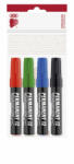  Alkoholos marker készlet, 1-4 mm, vágott, ICO "Permanent 12", 4 különböző szín (9580008001)