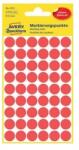 Avery Etikett címke, o12mm, jelölésre, 54 címke/ív, 5 ív/doboz, Avery piros (3141) - tonerpiac