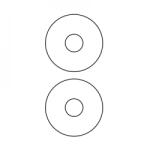  Etikett címke, CD-hez 117mm100 lap, 2 címke/lap - tonerpiac