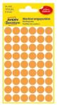 AVERY Etikett címke, o12mm, jelölésre, neon 54 címke/ív, 5 ív/doboz, Avery narancssárga (3148)