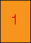 APLI Etikett, 210x297 mm, színes, APLI, neon narancs, 100 etikett/csomag (11748) - tonerpiac