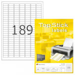 TopStick 25, 4*10 mm TopStick A4 íves etikett címke, fehér színű (100 ív/doboz) (TOPSTICK-8780) - dunasp