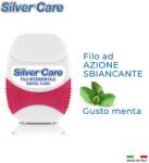 Silver Care Ata dentara Silver Care expandabila si actiune albire naturala Siliciu, aroma Menta, 25m, made in Italy