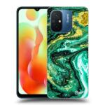 Picasee Husă neagră din silicon pentru Xiaomi Redmi 12C - Green Gold