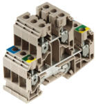  Weidmüller 1415540000 WDK 10 SET BCD Átvezető sorkapocs, Kétemeletes sorkapocs, Csavaros csatlakozás, 10 mm2; , 800 V, 57 A, Sötétbézs (1415540000)