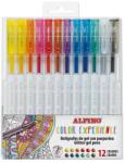 Alpino Pix cu glitter gel, varf 1mm, 12 culori/set, ALPINO Color Experience (MS-AR001041) - officegarage