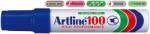 Artline Permanent marker ARTLINE 100, corp metalic, varf tesit 7.5-12.0mm, albastru (EK-100-BL)