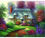Royal & Langnickel Set pictura pe panza, Peisaj Casuta romantica (POM-SET3) Carte de colorat