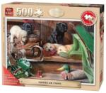 King Puzzle 500 piese Puppies On The Stairs (KG05533) Puzzle