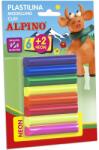 ALPINO Plastilina standard, 6 + 2 neon x 12 gr. /blister, ALPINO - 8 culori asortate (MS-DP000051)
