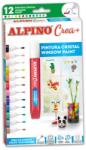 Alpino Set ALPINO Crea + Cristal (Window) Paint marker, 12 culori/set (MS-DE000028)