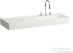 Laufen Kartell By Laufen 120x46 cm-es mosdó, bal oldali polccal, 3 csaplyukkal, LCC Active bevonattal, fehér H813333A001581 (H813333A001581)