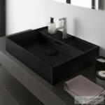 Laufen Kartell By Laufen 60x46 cm-es csiszolt aljú mosdó, matt fekete H8163337161041 (H8163337161041)