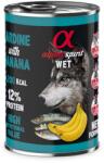 Alpha Spirit Szardínia banánnal 400 g nedves kutyaeledel