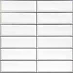ANRO Wall Flexpanel PVC falburkoló lap - Metró csempe fehér, fekete fugával (TP10014039 - Black Seam)