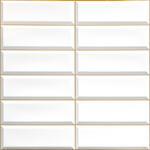 ANRO Wall Flexpanel PVC falburkoló lap - Metró csempe fehér, arany fugával (TP10014035 - Tile Beige seam)