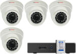  4 dome kamerás HDCVI CP PLUS rendszer