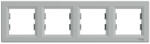 Schneider Electric Asfora - EPH5800461 - Négyes keret, vízszintes, alumínium (EPH5800461)