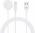 Apple Watch Töltő Tech-protect Ultraboost 2in1 Magnetic Charging Cable & Lightning 150cm Apple Watch White