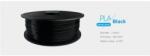  3D FILAMENT 1, 75mm PLA Fekete /1kg-os tekercs/ (3DFILAMENT175BK) - nyomtassingyen