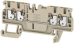  Weidmüller 1552690000 A4C 1.5 Átvezető sorkapocs, PUSH IN, 1.5 mm2; , 500 V, 17.5 A, Sötétbézs (1552690000)